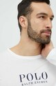 Хлопковый пижамный лонгслив Polo Ralph Lauren 714899614 белый AW23
