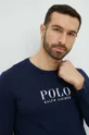 tmavomodrá Bavlnené tričko s dlhým rukávom Polo Ralph Lauren