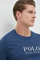 Gornji dio pidžame - pamučna majica dugih rukava Polo Ralph Lauren mornarsko plava 714899614