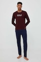 Bavlněná košile s dlouhým rukávem Polo Ralph Lauren vrchní burgundské 714899614