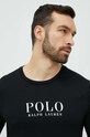 Хлопковый пижамный лонгслив Polo Ralph Lauren хлопок чёрный 714899614