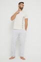 Горнище на пижама с къси ръкави Polo Ralph Lauren 714899619 бежов SS23