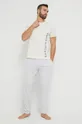 Пижамная футболка Polo Ralph Lauren бежевый