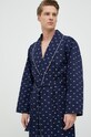 Βαμβακερή ρόμπα Polo Ralph Lauren βαμβάκι σκούρο μπλε 714899678