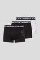 Boxerky Karl Lagerfeld 3-pak pletenina čierna 230M2103