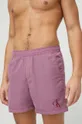 vijolična Kopalne kratke hlače Calvin Klein Moški