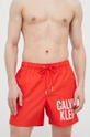 Plavkové šortky Calvin Klein červená