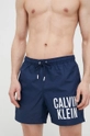 Plavkové šortky Calvin Klein tmavomodrá