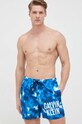 Calvin Klein szorty kąpielowe wzorzyste niebieski KM0KM00795.PPYX