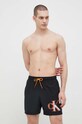 Calvin Klein szorty kąpielowe wzorzyste czarny KM0KM00800.PPYX