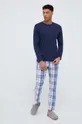Βαμβακερό παντελόνι πιτζάμα United Colors of Benetton μπλε