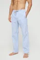 GAP spodnie piżamowe bawełniane jasny niebieski