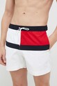 Plavkové šortky Tommy Hilfiger UM0UM02744.PPYX bílá SS23