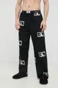 μαύρο Βαμβακερό παντελόνι πιτζάμα Calvin Klein Underwear Ανδρικά