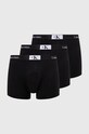 Boxerky Calvin Klein Underwear 3-pack pletenina černá 000NB3529A.PPYX