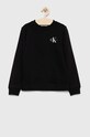 Calvin Klein Jeans bluza bawełniana dziecięca nadruk czarny IU0IU00397.PPYX