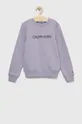 фіолетовий Дитяча бавовняна кофта Calvin Klein Jeans Для хлопчиків