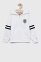 Παιδική μπλούζα Tommy Hilfiger με κουκούλα λευκό KB0KB07962.PPYX