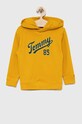 Дитяча кофта Tommy Hilfiger з капюшоном помаранчевий KB0KB07952.PPYX