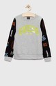 Guess hanorac de bumbac pentru copii imprimeu gri N3RQ01.KA6R3.PPYX