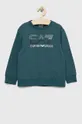 πράσινο Παιδική βαμβακερή μπλούζα EA7 Emporio Armani Για αγόρια