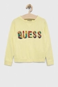 Дитяча бавовняна кофта Guess зелений