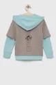 Otroški bombažen pulover Sisley rjava