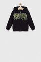 Sisley felpa in cotone bambino/a 3J68X500M.G.SEASONAL nero SS23