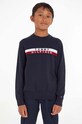 Дитячий бавовняний светр Tommy Hilfiger аплікація темно-синій KB0KB08221.PPYX