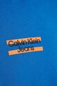 Calvin Klein Jeans bluza bawełniana dziecięca niebieski IB0IB01628.PPYX