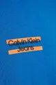 niebieski Calvin Klein Jeans bluza bawełniana dziecięca