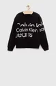 črna Otroška bombažna mikica Calvin Klein Jeans Fantovski
