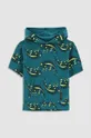 Coccodrillo bluza bawełniana dziecięca turkusowy