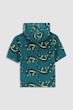 CHLAPEC Dětská bavlněná mikina Coccodrillo WC3132301JBK tyrkysová