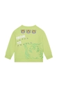 Дитяча бавовняна кофта Kenzo Kids зелений