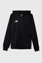 Detská mikina New Balance s kapucňou čierna EJJ6127BK