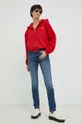 Βαμβακερή μπλούζα Wrangler κόκκινο