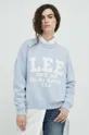 modra Bombažen pulover Lee
