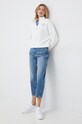 Bavlněná mikina Tommy Hilfiger WW0WW37172.PPYX bílá SS23