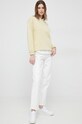 Βαμβακερή μπλούζα Calvin Klein K20K205328.PPYX μπεζ SS23