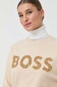 Mikina BOSS béžová 50484443