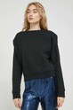 HUGO bluza bawełniana bawełna czarny 50483531