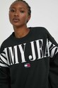 Μπλούζα Tommy Jeans μαύρο DW0DW15059.PPYX