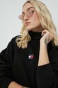 bombažen pulover Tommy Jeans črna DW0DW14855.PPYX