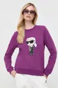 fioletowy Karl Lagerfeld bluza