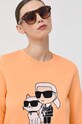 Karl Lagerfeld bluza pomarańczowy 230W1803