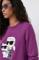 Karl Lagerfeld bluza fioletowy 230W1803