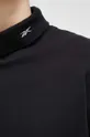 črna Bombažna majica z dolgimi rokavi Reebok Classic