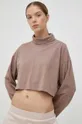 μπεζ Βαμβακερή μπλούζα με μακριά μανίκια Reebok Classic Γυναικεία