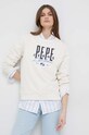 Bavlněná mikina Pepe Jeans Mia Crew béžová PL581292.808